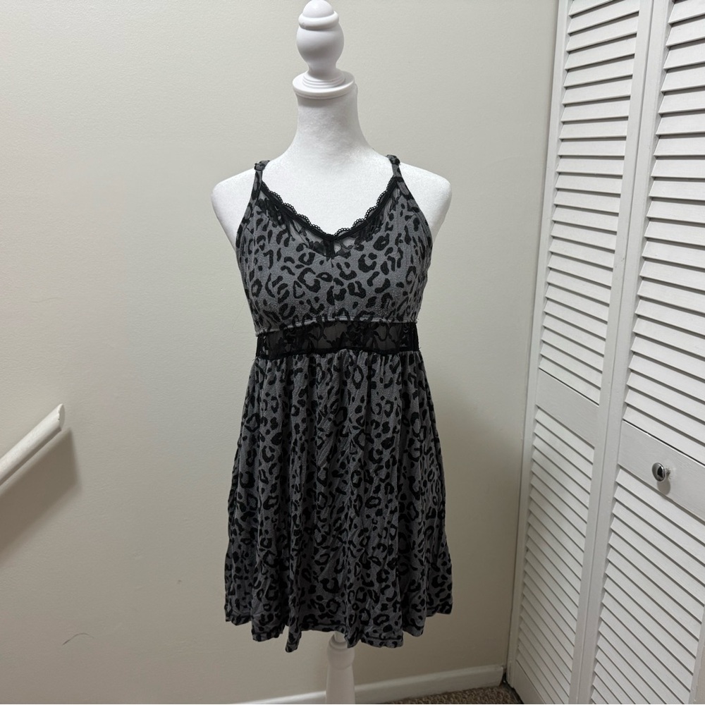 Torrid Gray and Black Animal Print Chemise